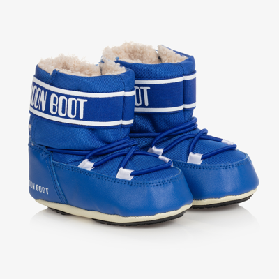 Moon Boot Babies' Crib Snow Boots In Blue