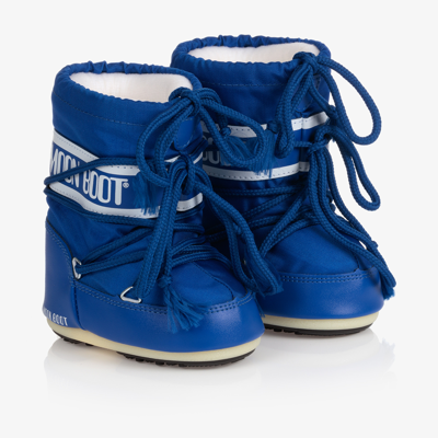 Moon Boot Baby Icon Mini Snow Boots In Electric Blue