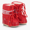 MOON BOOT RED MINI MOON BOOTS