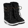 MOON BOOT GIRLS BLACK SNOW BOOTS