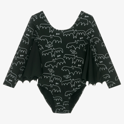 Stella Mccartney Kids Girls Black Bat Wing Bodysuit