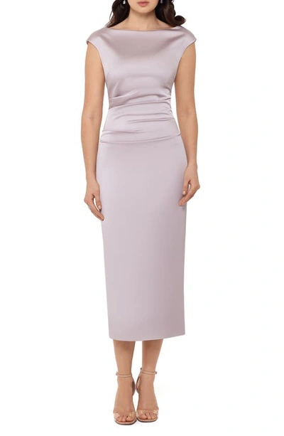 Betsy & Adam Midi Sheath Dress In White