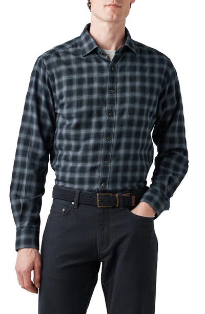 Rodd & Gunn Queenwood Check Flannel Button-up Shirtr In Midnight