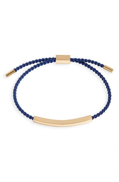 Clifton Wilson Braided Pull Through Bracelet In Navy