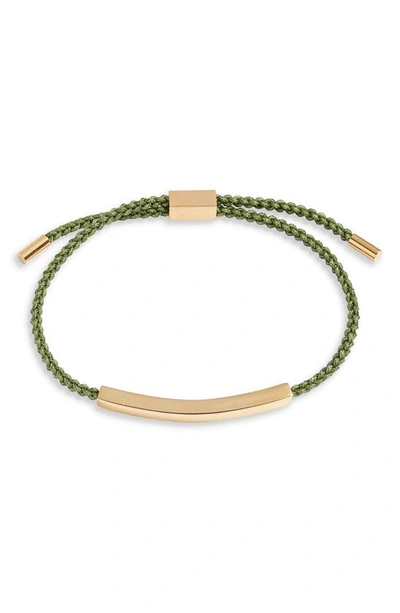 Clifton Wilson Braided Pull Through Bracelet In Hunter Green