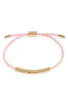 Clifton Wilson Braided Pull Through Bracelet In Pink