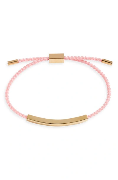 Clifton Wilson Braided Pull Through Bracelet In Pink