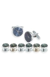 CLIFTON WILSON CLIFTON WILSON CLOCK CUFF LINK & STUD SET