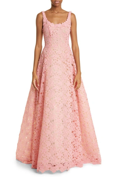 chinese dress ladies Oscar de la Renta Floral Guipure Lace Dress – Runway Catalog main image 1