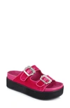 Zigi Artisan Rosalinda Platform Slide Sandal In Fuchsia