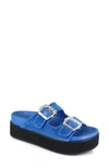Zigi Artisan Rosalinda Platform Slide Sandal In Turquoise