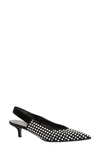 Burberry Malinda Crystal Slingback Pumps In Black/ Crystal