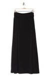 Renee C Front Slit Maxi Skirt In Black