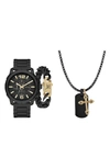 I TOUCH ED HARDY 3-PIECE JEWELRY & WATCH SET