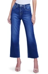 L Agence Raw Hem Straight Leg Jeans In Frisco