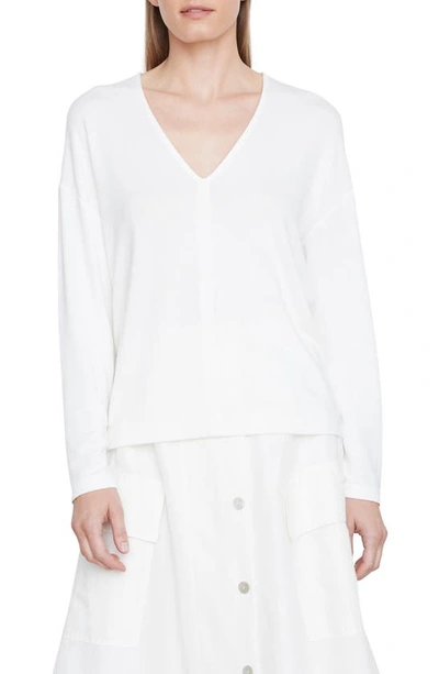 Vince V-neck Sweater In Off White