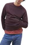 Madewell Garment Dyed Crewneck Sweatshirt In Spiced Raisin