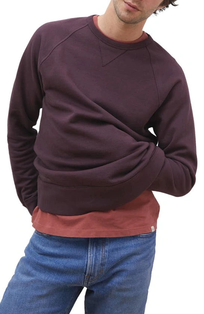 Madewell Garment Dyed Crewneck Sweatshirt In Spiced Raisin
