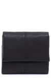 Hobo Mini Keen Leather Trifold Wallet In Black