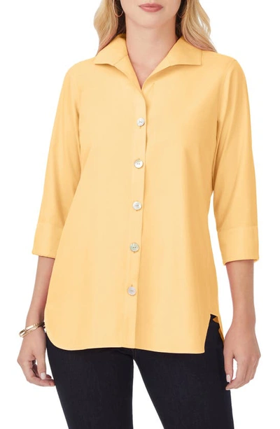 Foxcroft Pandora Non-iron Cotton Shirt In Warm Sun