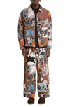 Story Mfg. Worf Patchwork Printed Organic Cotton Shirt Jacket In Star Scraps Patchwork