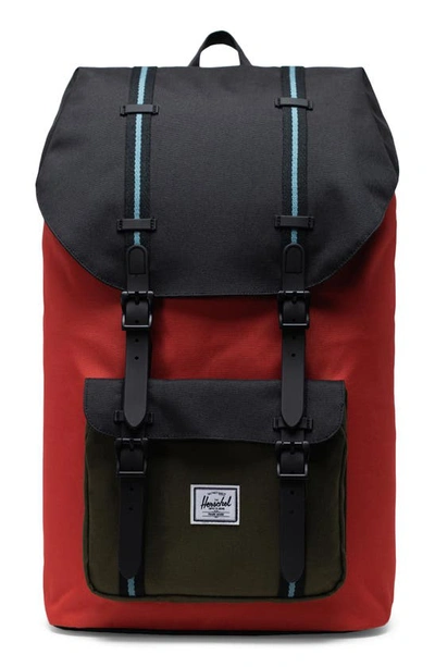 Herschel Supply Co. Little America Backpack In Chili / Black / Green / Blue