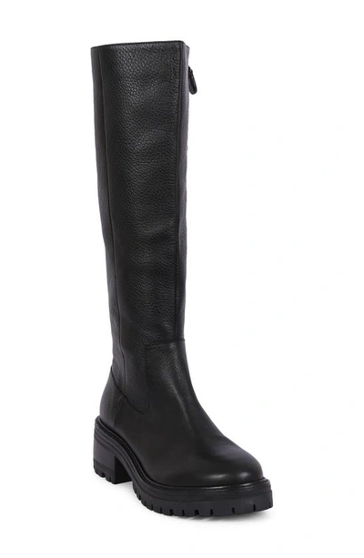 Gentle Souls By Kenneth Cole Brandon Lug Sole Knee High Boot In Black