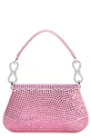 MACH & MACH CARRIE CRYSTAL SATIN HANDBAG