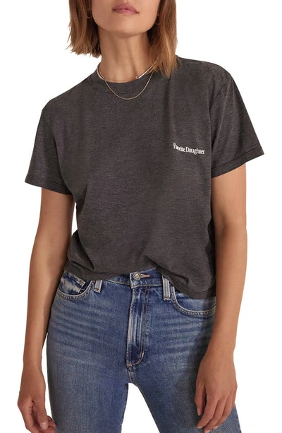 Favorite Daughter Logo Graphic Tee In Charcoal