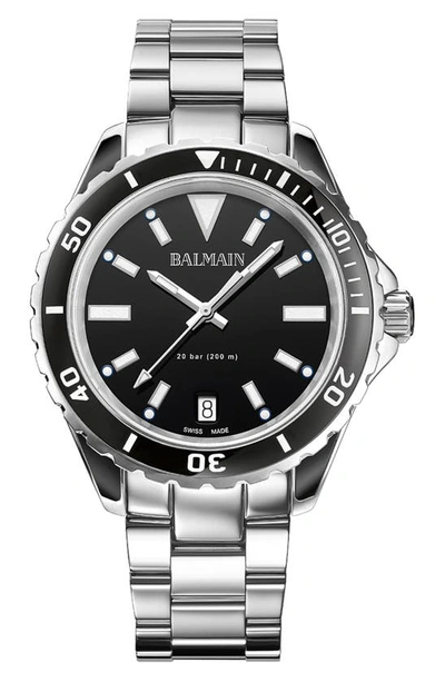 Balmain Watches Ophrys Dive Bracelet Watch, 38.5mm In Silver