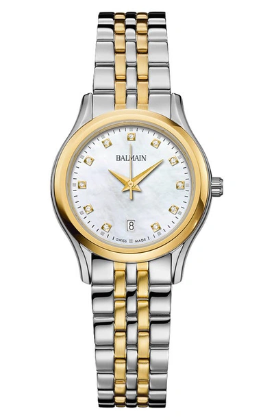 Balmain Beleganza Diamond Two-tone Bracelet Watch, 27.5mm In Two Tone