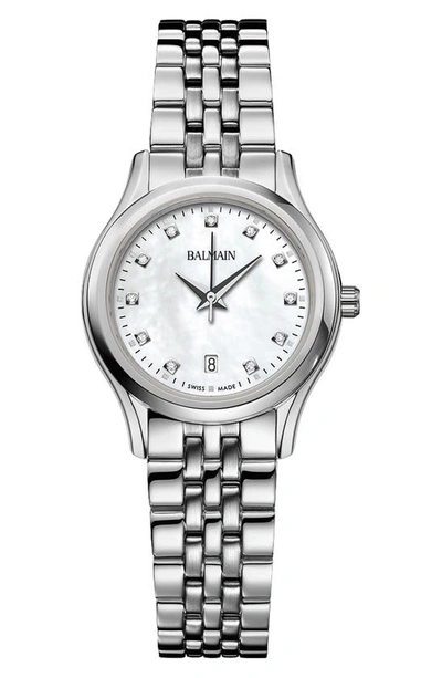 Balmain Watches Beleganza Diamond Bracelet Watch, 27.5mm In Silver