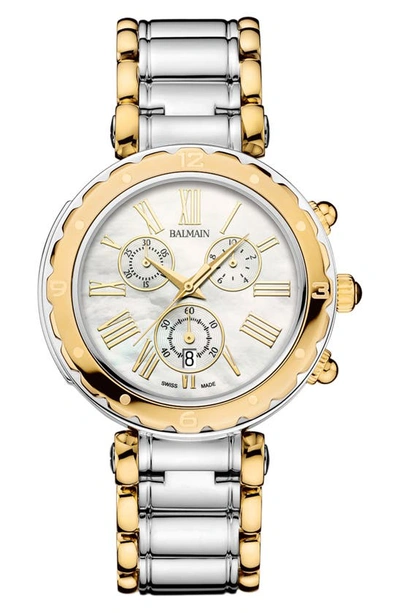 Balmain Watches Chronograph Two-tone Bracelet Watch, 38mm In Two Tone