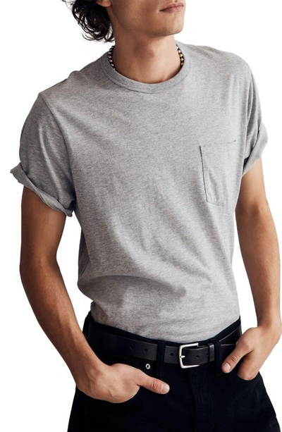 Madewell Allday Crewneck T-shirt In Heather Grey