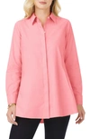 Foxcroft Cici Non-iron Tunic Blouse In Pink Peach