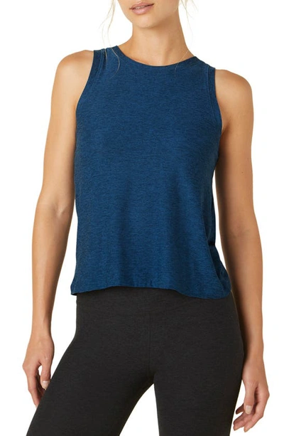 Beyond Yoga Featherweight Rebalance Tank In Celestial Blue Heather