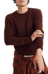 Madewell Crewneck Sweater In Cherrywood Donegal