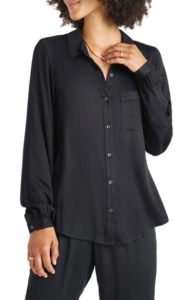 Splendid Paige Button-up Shirt In Black