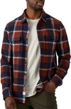 7 Diamonds Generation Stretch Plaid Button-up Shirt In Mahogany
