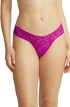 Hanky Panky Signature Lace Low Rise Thong In Countess Pink