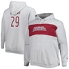 Profile Men's Nathan Mackinnon Heather Gray Colorado Avalanche Big And Tall Player Lace-up Pullover Hoodie In Heather Gray