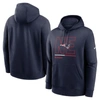 Nike Navy New England Patriots City Code Club Fleece Pullover Hoodie In Navy