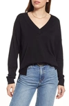 Treasure & Bond V-neck Sweater In Black