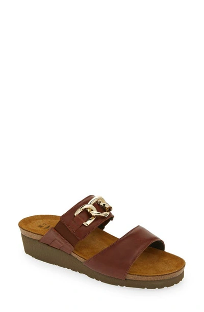 Naot Victoria Wedge Slide In Brown