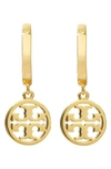 Tory Burch Miller Huggie Hoop Earring In Tory Gold