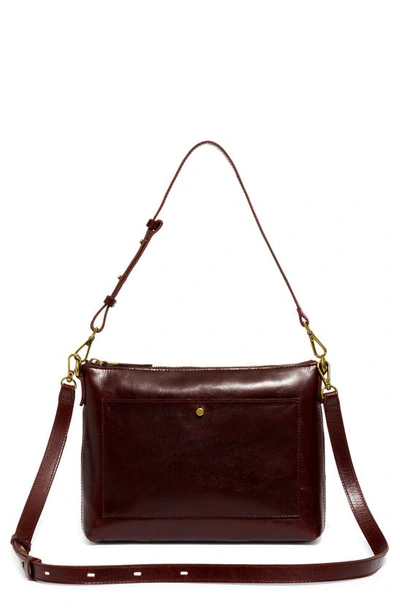 Madewell The Transport Shoulder Crossbody Bag: Box Leather Edition In Espresso Bean