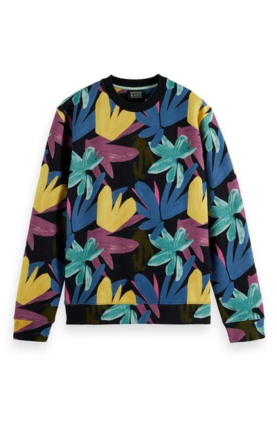 Scotch & Soda Floral Sweatshirt In Multicolour