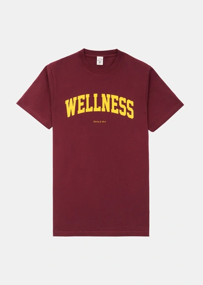 Sporty And Rich Wellness Ivy Cotton T-shirt In Red