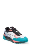 Puma Rs-metric Sneaker In White-black-deep Aqua-lavendar