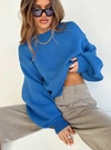 Princess Polly Harmony Oversize Balloon Sleeve Sweater In Blue